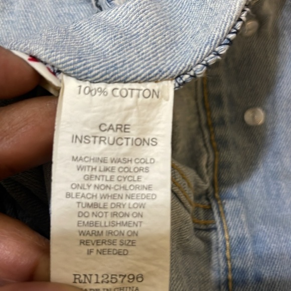 Rolling Paper Sleeveless Heavily Distressed Jean Jacket Rockabilly Vest XL - Picture 9 of 9